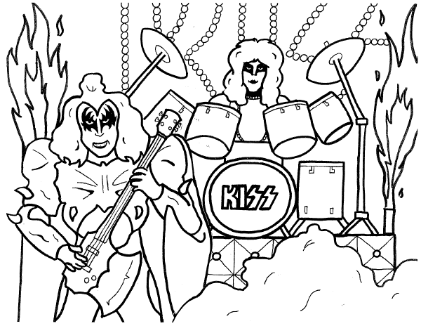 music band coloring page