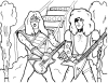 Paul Stanley & Ace Frehley Coloring Page